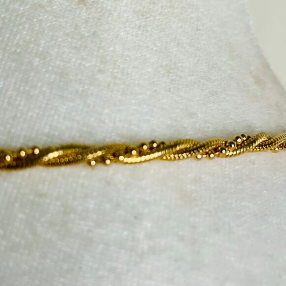 Vintage Napier Gold Tone Twisted Ball and Cord Chain 24in Necklace - Picture 4 of 4